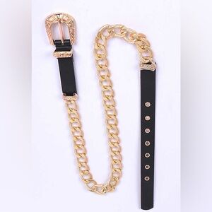 Chunky Gold Chain Statement Belt